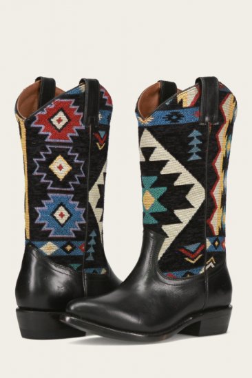 Frye Billy Pull On Southwest - Black-sw - Click Image to Close
