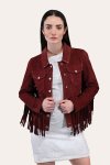 Frye Oxblood Fringed Jacket - Frye Oxblood Fringed Jacket
