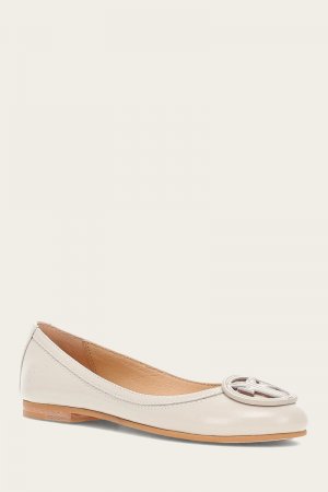 Frye Carson Logo Ballet - Ivory