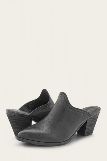 Frye Reed Mule - Black - Click Image to Close