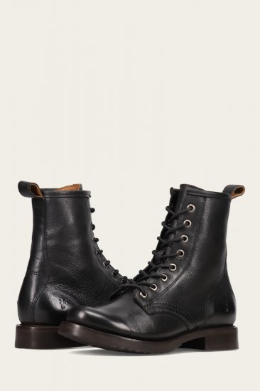 Frye Veronica Flex Combat - Black - Click Image to Close