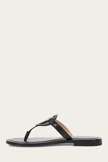 Frye Taylor Logo Sandal - Black - Click Image to Close