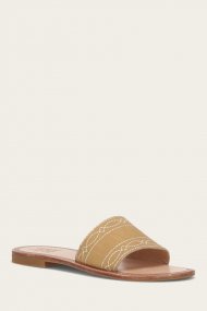 Frye Ava Woodstock Slide - Banana