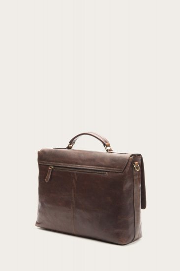 Frye Logan Top Handle - Dark Brown - Click Image to Close