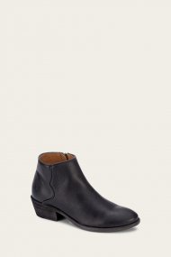 Frye Carson Piping Bootie - Tumbled-black