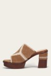 Frye Pipa Crochet Platform Sandal - Almond