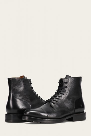 Frye Dylan Lace Up - Black-scotchgrain - Click Image to Close