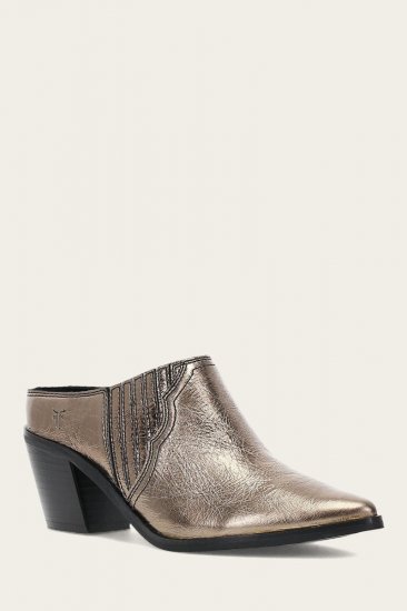 Frye Sara Western Mule - Bronze - Click Image to Close