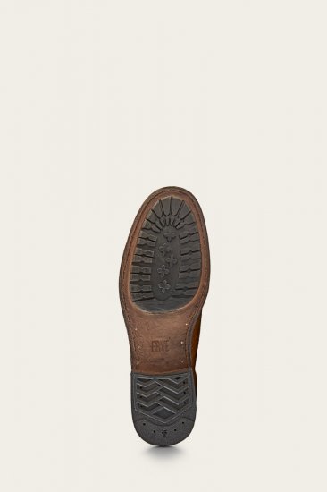 Frye Tyler Lace Up - Tan-suede - Click Image to Close