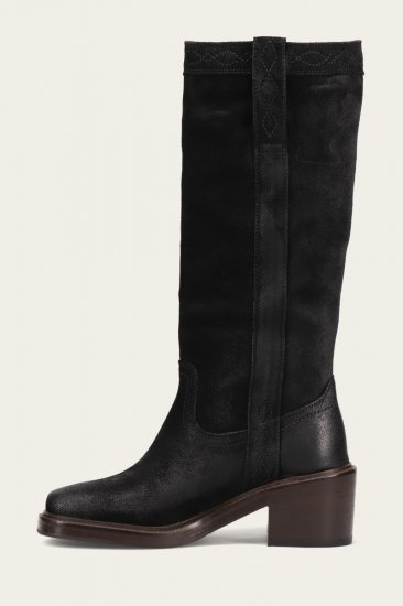 Frye Kate Pull On - Black-suede - Click Image to Close