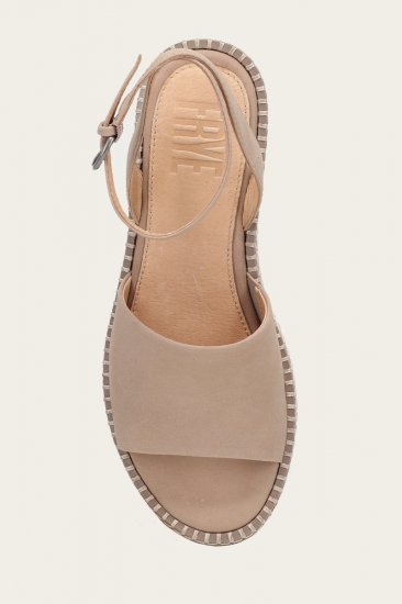 Frye Joy Ankle Strap Platform Sandal - Clay - Click Image to Close