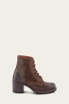 Frye Sabrina 6G Lace Up - Dark-brown