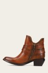 Frye Sacha Multi Strap Bootie - Caramel