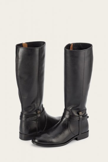 Frye Melissa Belted Tall - Black - Click Image to Close