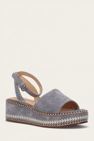 Frye Joy Ankle Strap Platform Sandal - Blue-ash
