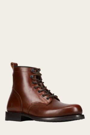 Frye Hudson Workboot Plain Toe - Mahogany
