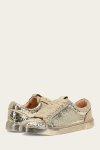 Frye Ivy Court Low Lace Sneaker - Gold-mirror