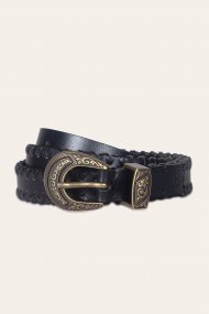 Frye 20mm Belt With 3 Pc Buckle Set & Leather Laced Edge - 20mm Belt With 3 Pc Buckle Set & Leather Laced Edge Frye 20mm Belt With 3 Pc Buckle Set & Leather Laced Edge - 20mm Belt With 3 Pc Buckle Set & Leather Laced Edge