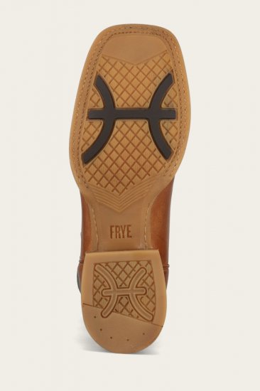 Frye Hauser Roper - Tan-faded-denim - Click Image to Close