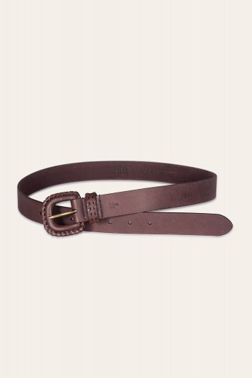 Frye 30mm Belt With Covered Buckle & Leather Lacing - 30mm Belt With Covered Buckle & Leather Lacing - Click Image to Close