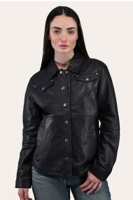 Frye Black Leather Shirt - Frye Black Leather Shirt