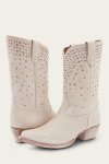 Frye Sacha Mid Stud - White