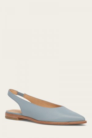 Frye Kenzie Slingback Flat - Steel-blue