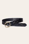 Frye 38mm Belt With Southwestern Embossing, Perf & Studs - 38mm Belt With Southwestern Embossing, Perf & Studs