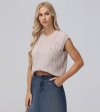Frye Distressed Cable Sweater Vest - Distressed Cable Sweater Vest