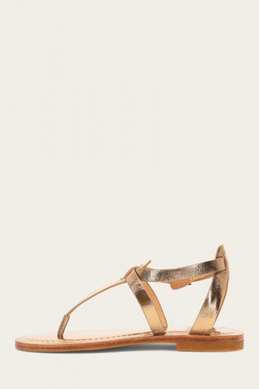 Frye Taylor Sandal - Dark-gold - Click Image to Close