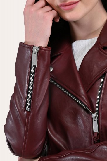Frye Oxblood Biker Jacket - Frye Oxblood Biker Jacket - Click Image to Close