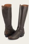 Frye Carson Piping Tall - Black-brush-off