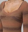 Frye Sweetheart Neck Space Dye Sweater Dress - Sweetheart Neck Space Dye Sweater Dress