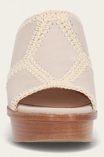 Frye Pipa Crochet Platform Sandal - Ivory - Click Image to Close