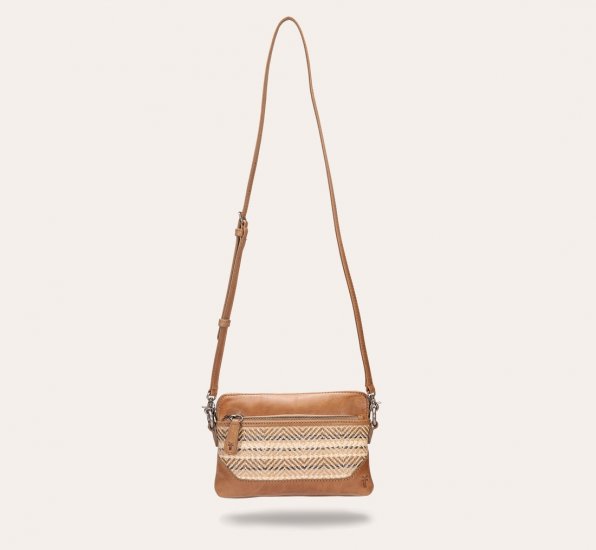 Frye Melissa Straw Crossbody Wristlet - Melissa Straw Crossbody Wristlet - Click Image to Close