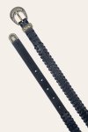 Frye 20mm Belt With 3 Pc Buckle Set & Leather Laced Edge - 20mm Belt With 3 Pc Buckle Set & Leather Laced Edge