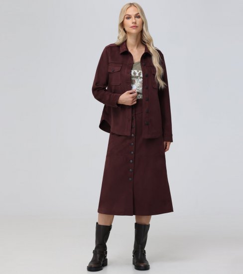 Frye Oversized Faux Suede Shacket - Oversized Faux Suede Shacket - Click Image to Close