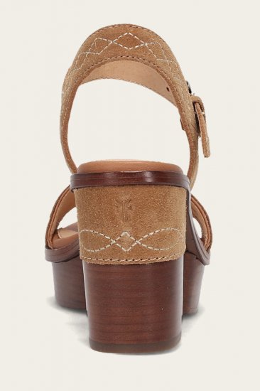 Frye Pipa Woodstock Sandal - Almond - Click Image to Close