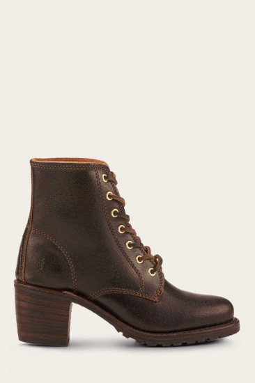 Frye Sabrina 6G Lace Up - 160Th - Brown - Click Image to Close