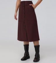 Frye Faux Suede Studded Midi Skirt - Faux Suede Studded Midi Skirt