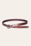 Frye 20mm Belt With 3 Pc Buckle Set & Leather Laced Edge - 20mm Belt With 3 Pc Buckle Set & Leather Laced Edge