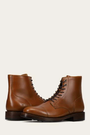 Frye Dylan Cap Toe Lace Up - Saddle - Click Image to Close