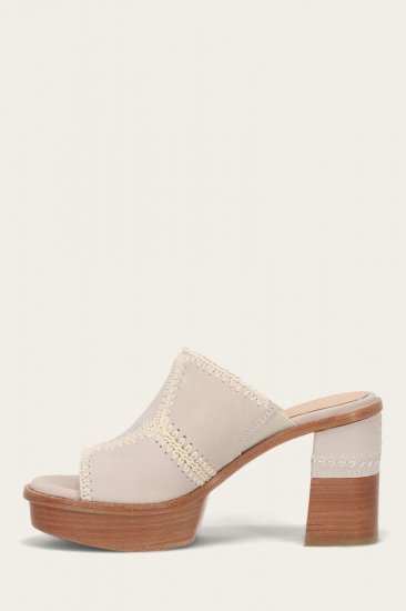 Frye Pipa Crochet Platform Sandal - Ivory - Click Image to Close