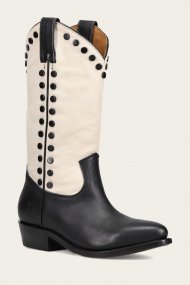 Frye Billy Pull On Stud - Black-ivory