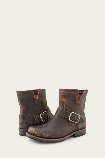 Frye Veronica Bootie - Antiqued-black - Click Image to Close