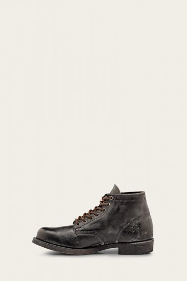 Frye Prison Boot - Black - Click Image to Close
