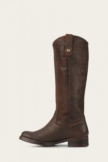 Frye Melissa Double Sole Button Lug Tall - Brown - Click Image to Close