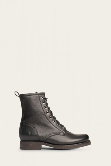 Frye Veronica Combat - Black - Click Image to Close