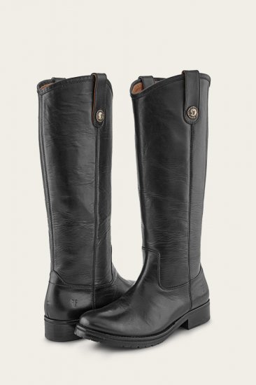 Frye Melissa Double Sole Button Lug Tall - Black - Click Image to Close