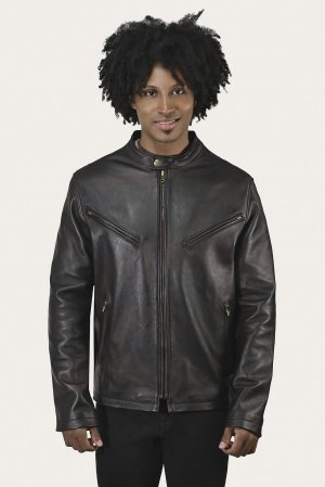 Frye Contemporary Racer Leather Jacket - Contemporary Racer Leather Jacket